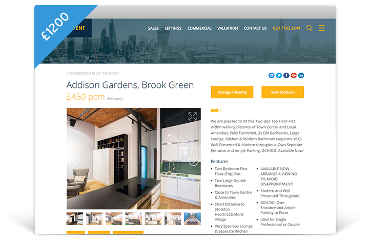 Estate Agent Websites - Horizon Theme